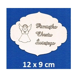 BEERMATA #1,5mm 610g Tektura introligatorska BIAŁA / birmata / Pamiątka Chrztu Świętego 12x9cm Grawer ZARYS / Chrzest / 3737